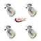 Service Caster 8 Inch Nylon Caster Set with Roller Bearing and Total Lock Brakes SCC-TTL30S820-NYR-4 - alternate 5